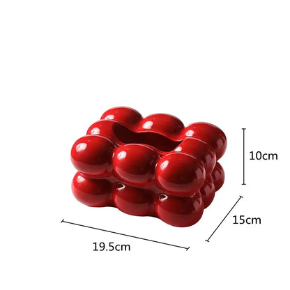 Ceramic Tissue Box Cotton Candy Drawer Napkin Carton Paper Towel Holder Drawer Tray Household Storage Dining Table Tissue Box